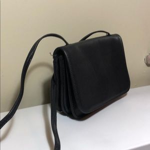 Black leather crossbody